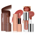 3PCS Lip Combo Sets, Dark Brown Lip Contour Plumping Liner Pencil Moisturizing Nude Lipstick Gloss Combo, High
