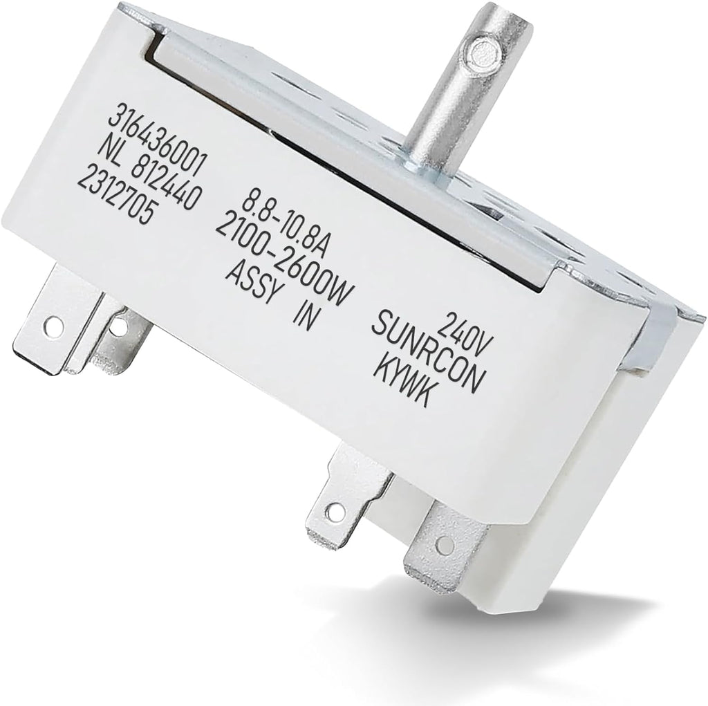 316436001 Surface Burner Control Switch, Fits for Frigidaire, for Kenmore