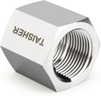 TAISHER 5PCS Forging of 316L SS Hex Coupling, 1/4" NPT Female Pipe Fitting