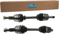 TRQ Front Driver and Passenger Side CV Axle Shaft Assembly