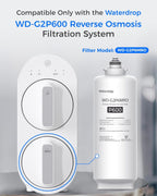 Waterdrop G2P6MRO Filter, Replacement for G2P600 RO System, 2-Year Lifetime