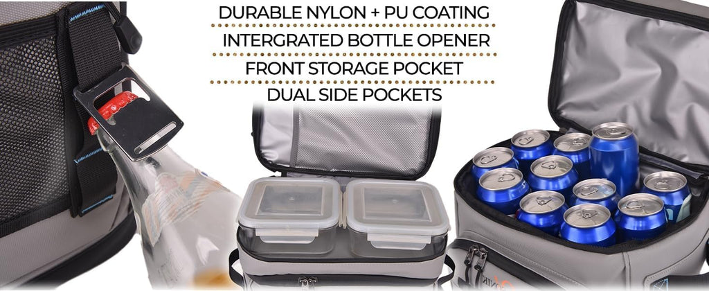 Cooler Backpack 48 Cans Insulated Backpack Cooler for Men & Women, 2 Leak Proof Compartments Coolers Bag for Beach