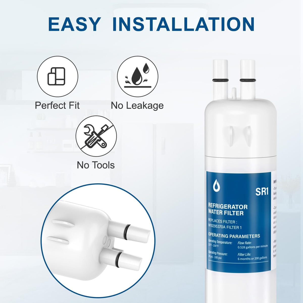 Water Filter Replacement Compatible with W10295370A