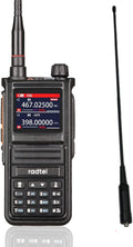 RT-470X Multi-Bands Ham Radio Walkie Talkies 256CH Air Band Two Way Radio + Tri-Band Flex Antenna 144/222/430Mhz