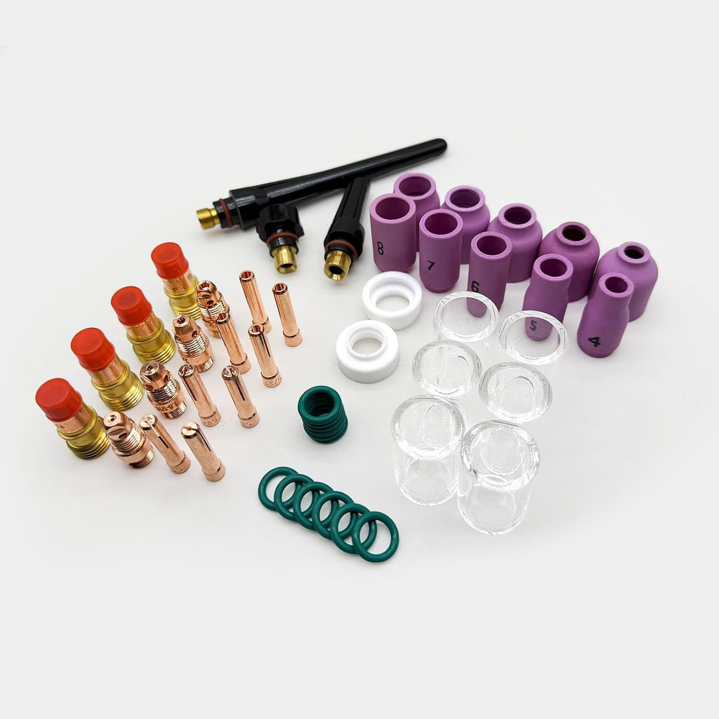 49Pcs Stubby TIG Torch Consumables Kit for WP-17 WP-18 WP-26 Welding Torch