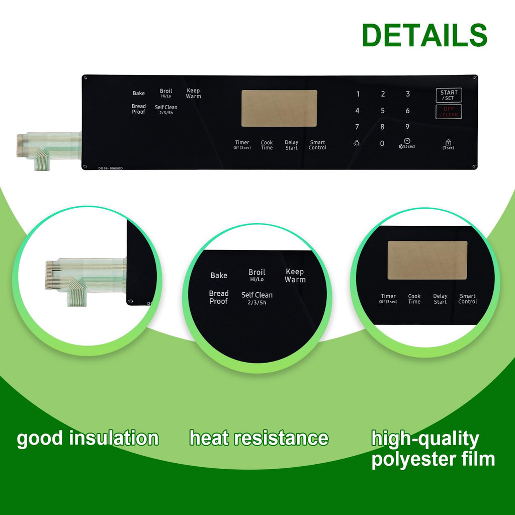 Upgraded DG96-00850D Range Membrane Switch Touchpad Control Panel