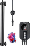 Marine Aquarium Heater 500W,Titanium Heater with Digital LED Controller & Temperature Probe,Submersible Fish Tank