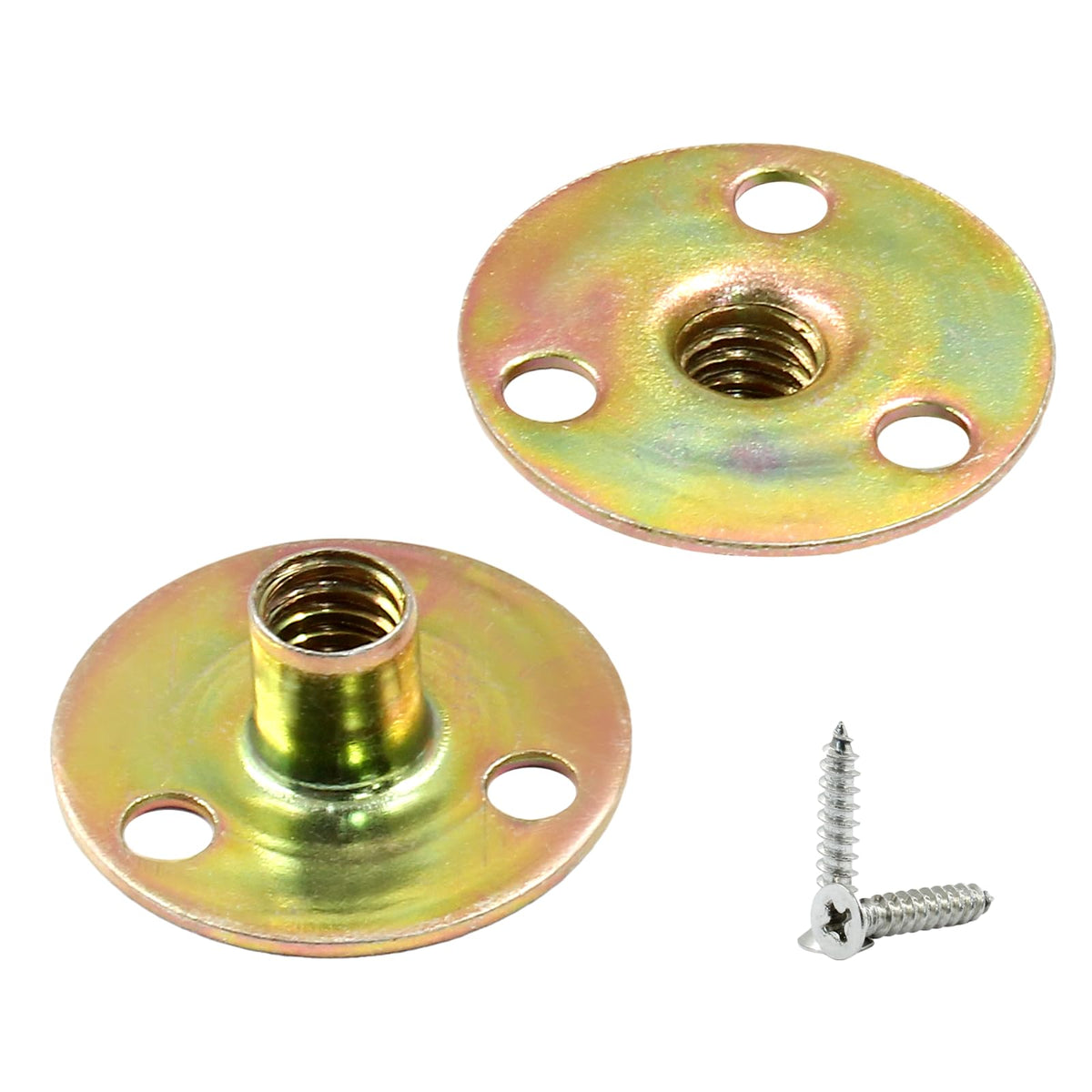 Rierdge 20 Pcs 1/4"-20 Brad Hole T Nut