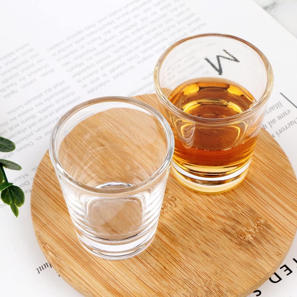 Heavy Base Shot Glasses, 1.5 oz Sets of Clear Shot Glass (24 Pack), Measuring Cup for Espresso, Liquid, and Wine