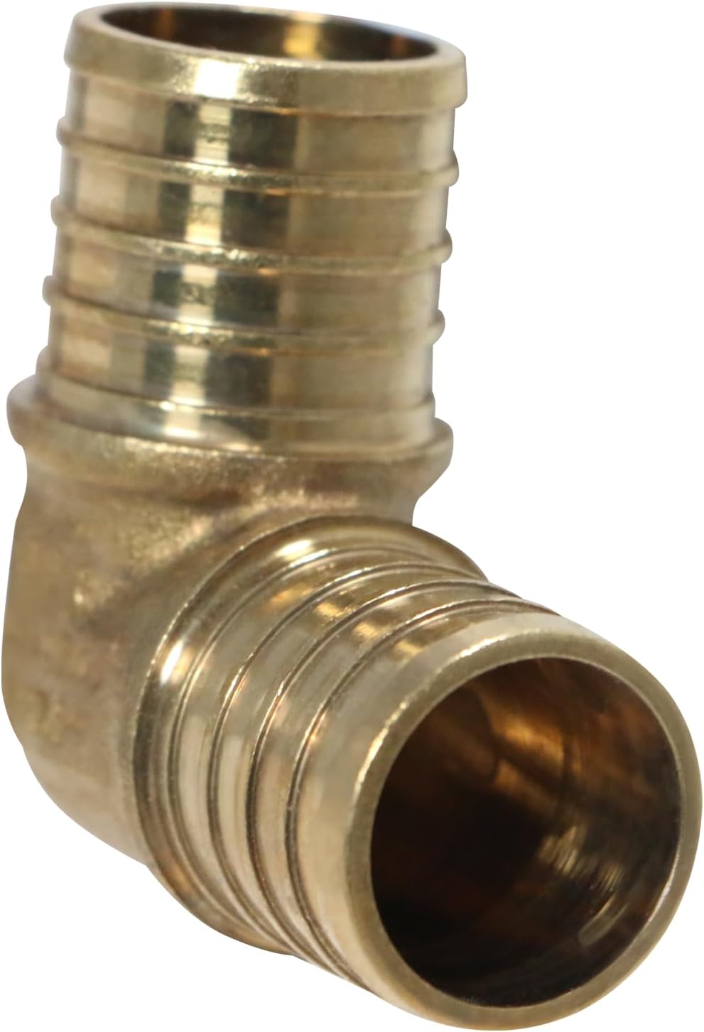 2 Pack XFITTING 1 inch Pex Elbow, Brass. Crimp Elbow