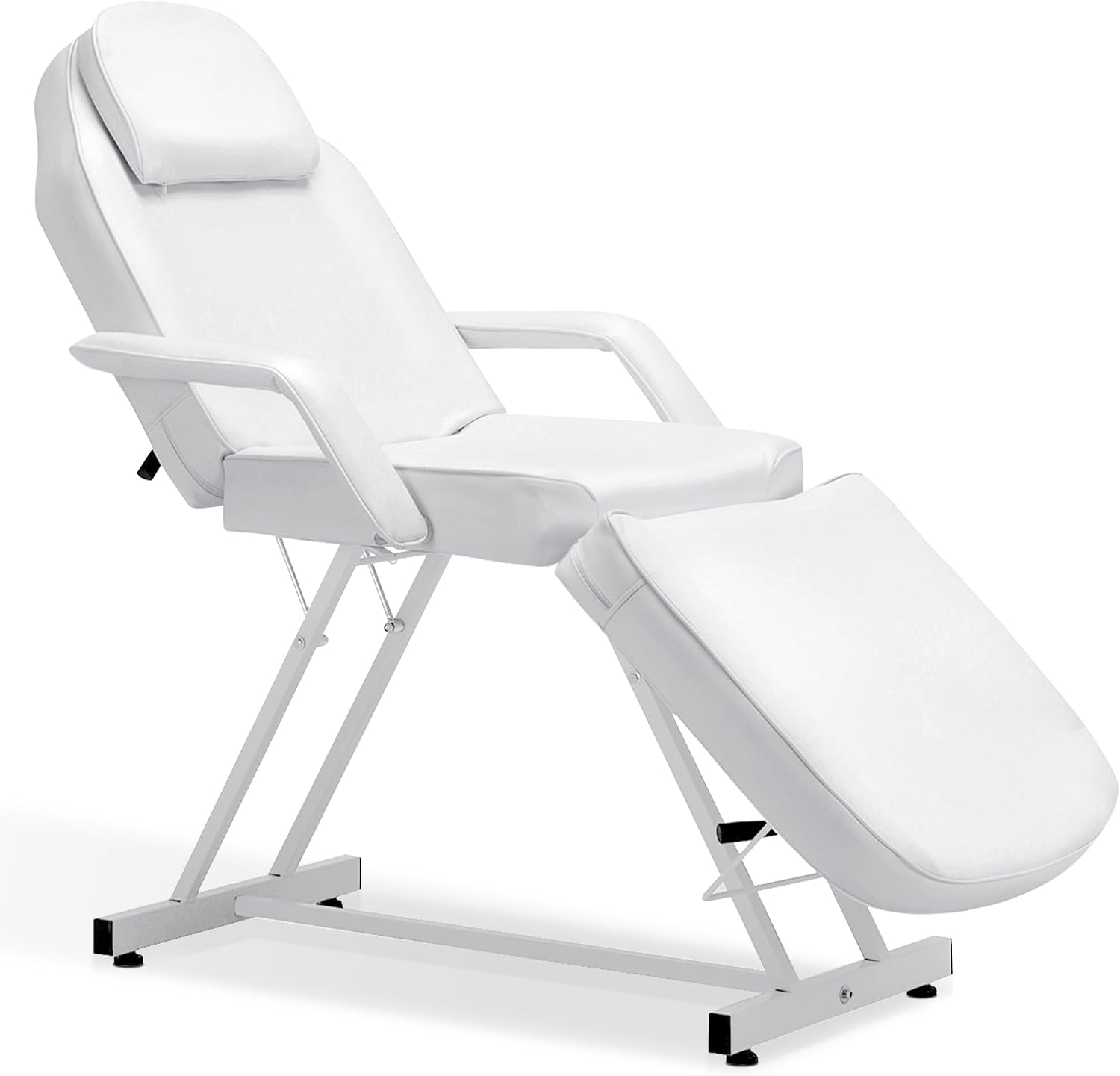 Adjustable Tattoo Chair Esthetician Facial Bed 72 in 0015 White
