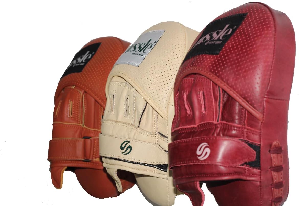 Curved Boxing Pads Focus Mitts for Women - Premium Leather Hook and Jab Target Hand Pads
