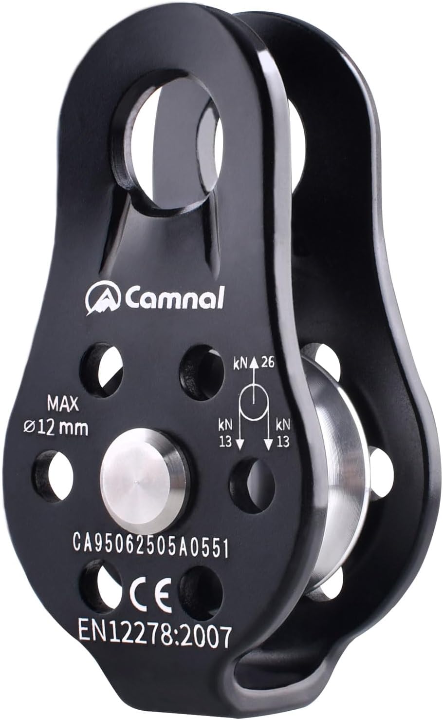 Climbing Pulley 26kN Fixed Plate Aluminum Alloy Rope Pulley Small Micro for Rescue Climbing Hauling Zipline Rigging