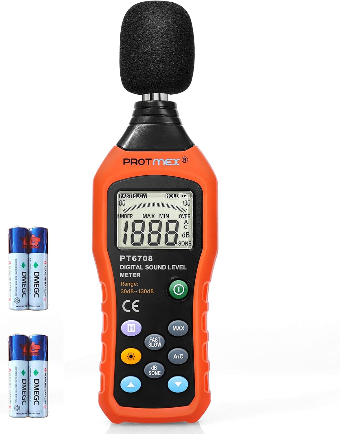 Protmex PT6708 Sound Level Meter - Digital Decibel Reader Measurement