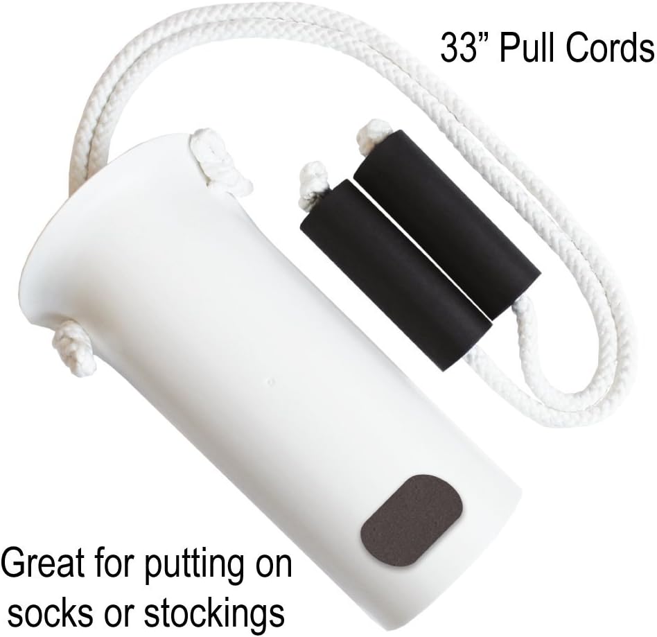 Deluxe Sock Aid – Sock Helper with Foam Handles – Dressing Aid for Seniors, Disabled, or Limited Mobility – 9.5"L x