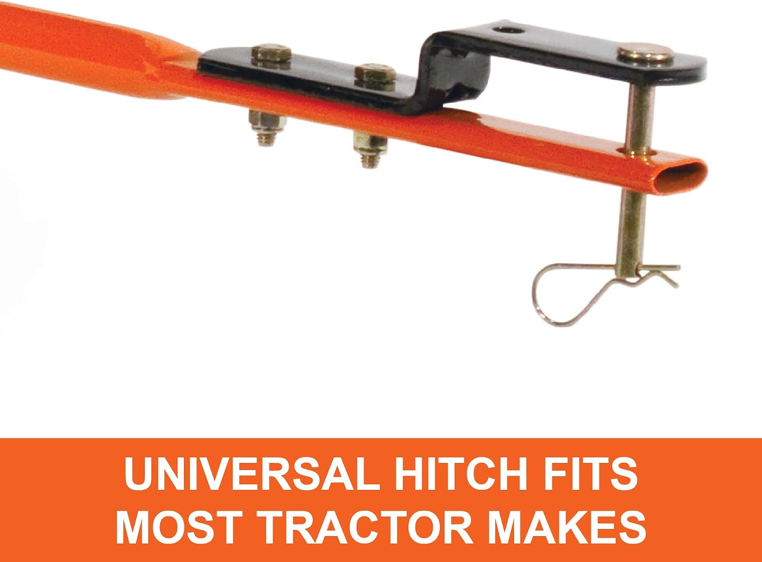 Pull Behind Broadcast Spreader for Seed, Fertilizer, Salt and Ice Melt, 130 lb Hopper Capacity with Universal Hitch