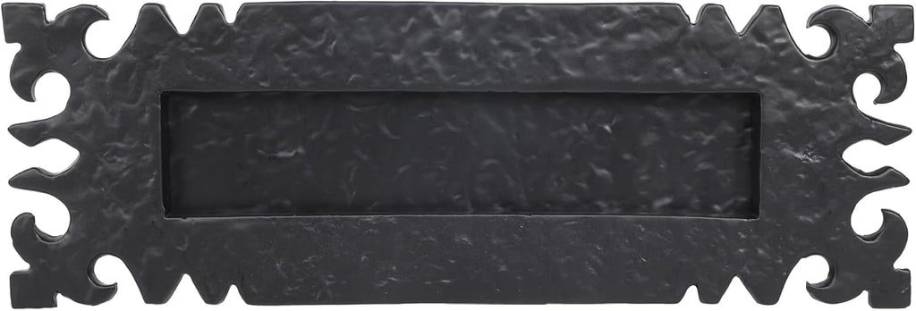 Iron Black Antique Powder Coated 12"x4" Inch Letter Plate Mail Slot For Front Door
