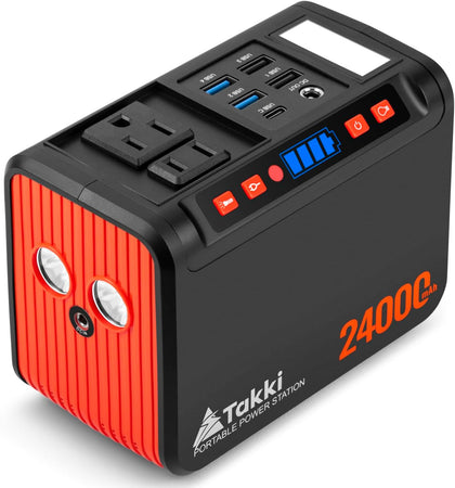 88.8Wh Portable Power Station Peak 120W Lithium Battery Small Generator Power Bank with 110V AC Outlet Battery Backup