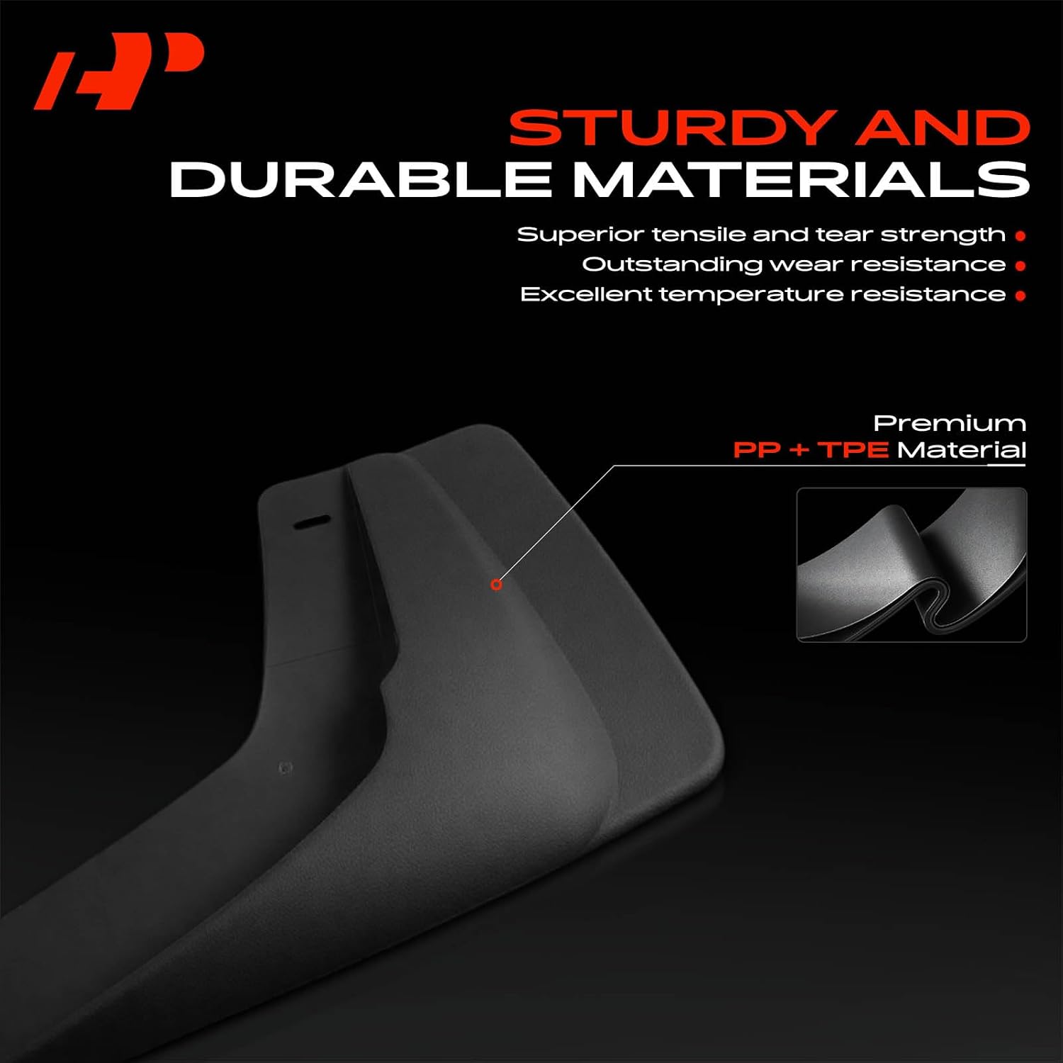 Mud Flaps, No Drilling Required Splash Guards with Accessories | Compatible with Chevrolet Avalanche, Silverado