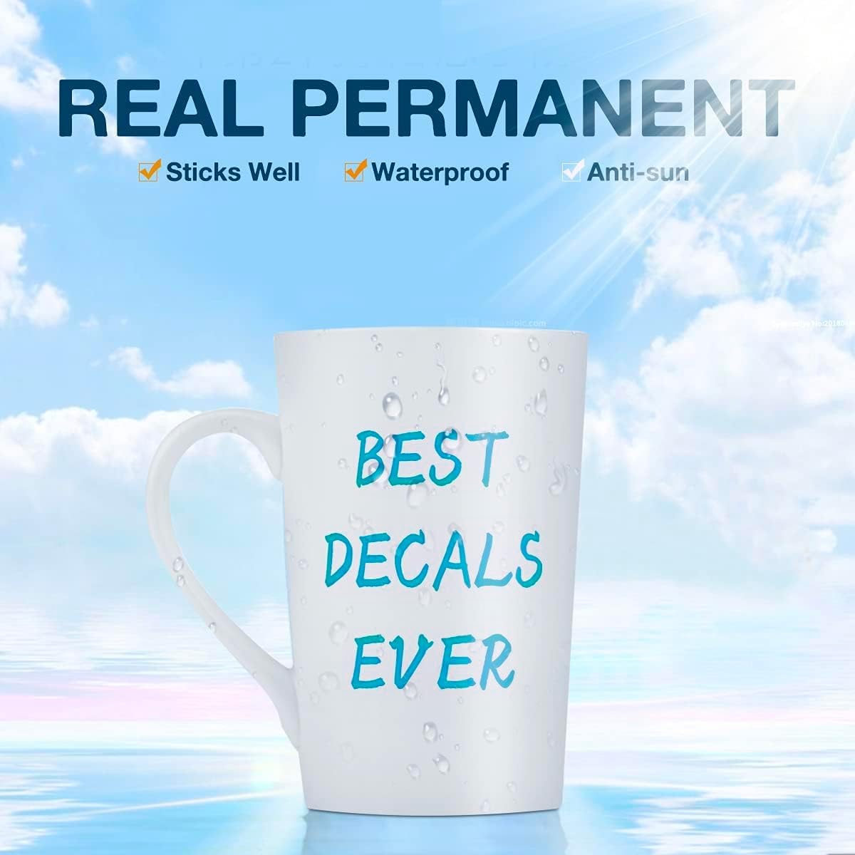 Light Blue Permanent Vinyl, 12" x 40 FT, Glossy Adhesive Vinyl Roll