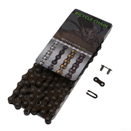 Single Speed Bicycle Chain, 98/114 Links, Compact Carbon Steel Structure for Improved Riding Experience (98 Links)