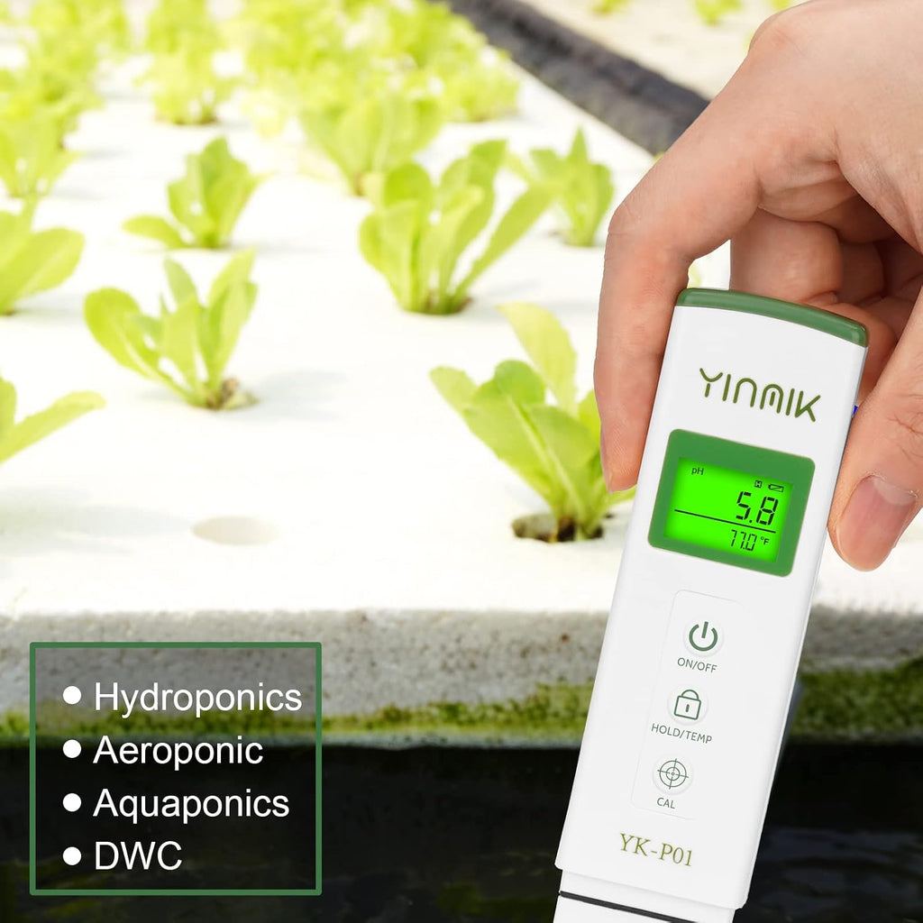 YKMINK YK-P01 pH Tester, Digital pH Meter for Water,pH Temp Meter with ATC