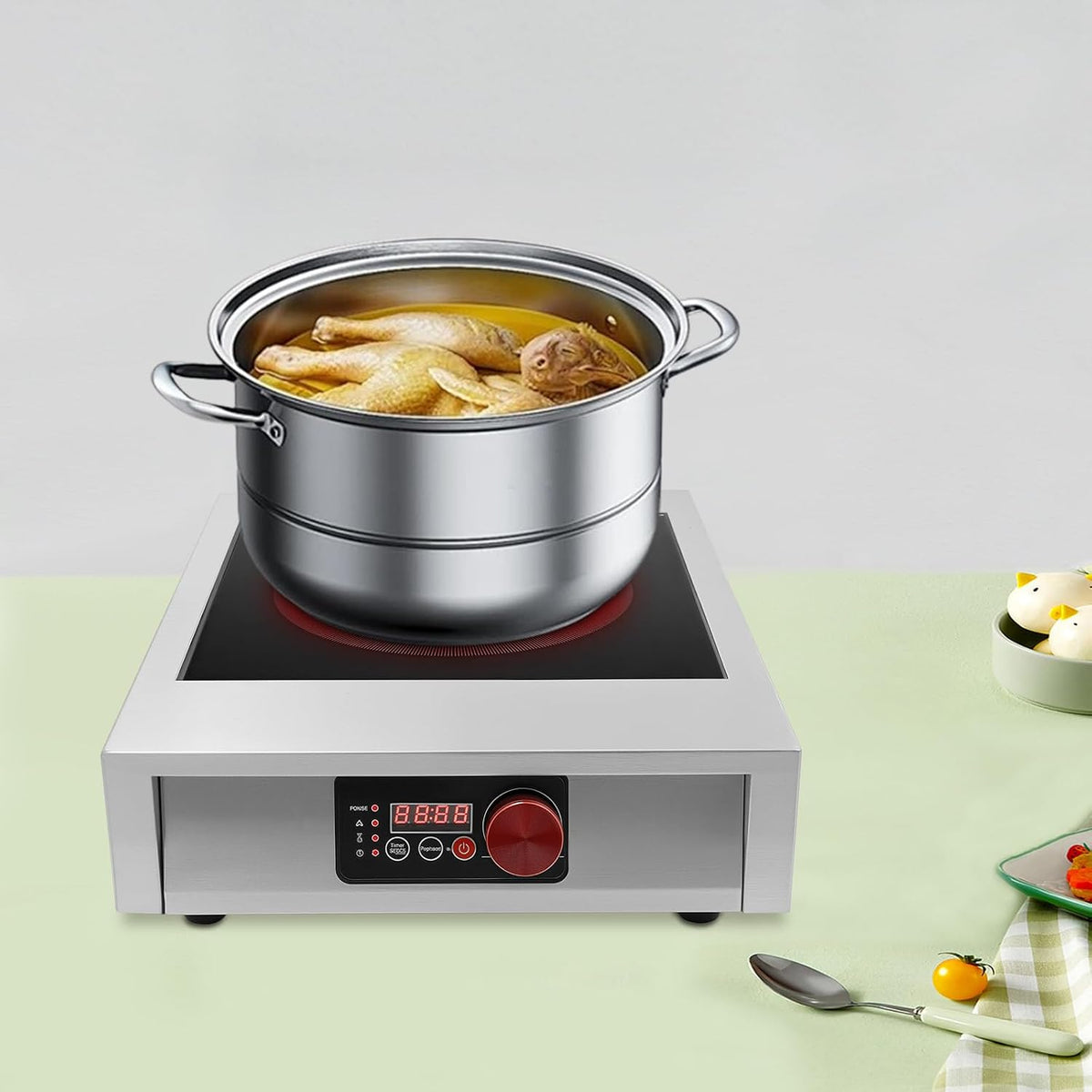 Commercial Induction Cooktop 110V 3500W Professional Electric Induction Burner Countertop Burner High Power Electric