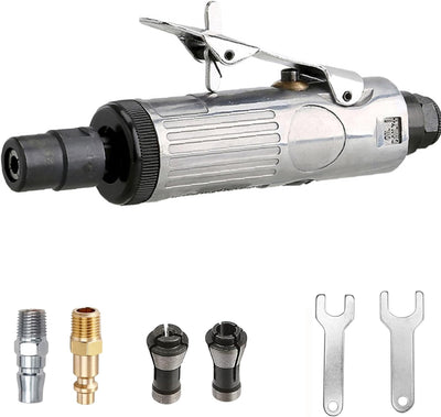 1/4 Inch Air Die Grinder, 25,000 RPM Free Speed, Mini | 1/4 Inch (6MM) and 1/8 Inch (3MM) collet, Compact Size