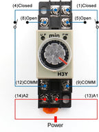 BAOMAIN H3Y-2 AC 110V Time Delay Relay, 10 Minutes DPDT 8 Pin Solid State Timer with Socket Base, 5A 250VAC Resistive Load