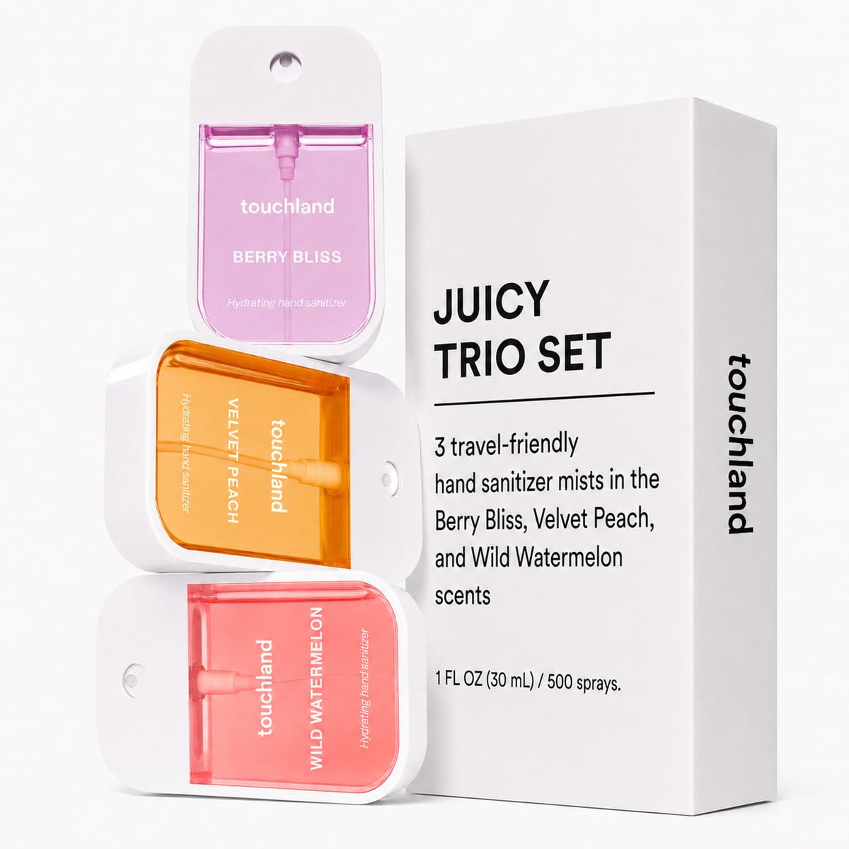 Juicy Trio Hydrating Hand Sanitizer Spray Set Travel Size