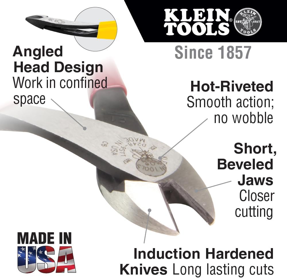 80080 Hand Tool Kit includes 2 Screwdrivers, Made in USA, 3 Pliers, Wire Stripper and Cutter, for Electricians, 6-Piece