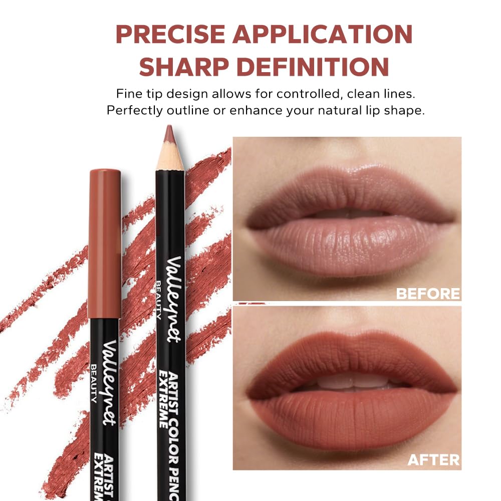 12-Color Lip Liner Set – Matte Lip Pencils for Ombre & Gradient Lips, Long-Lasting, Smudge-Proof, Hydrating Lip Liner
