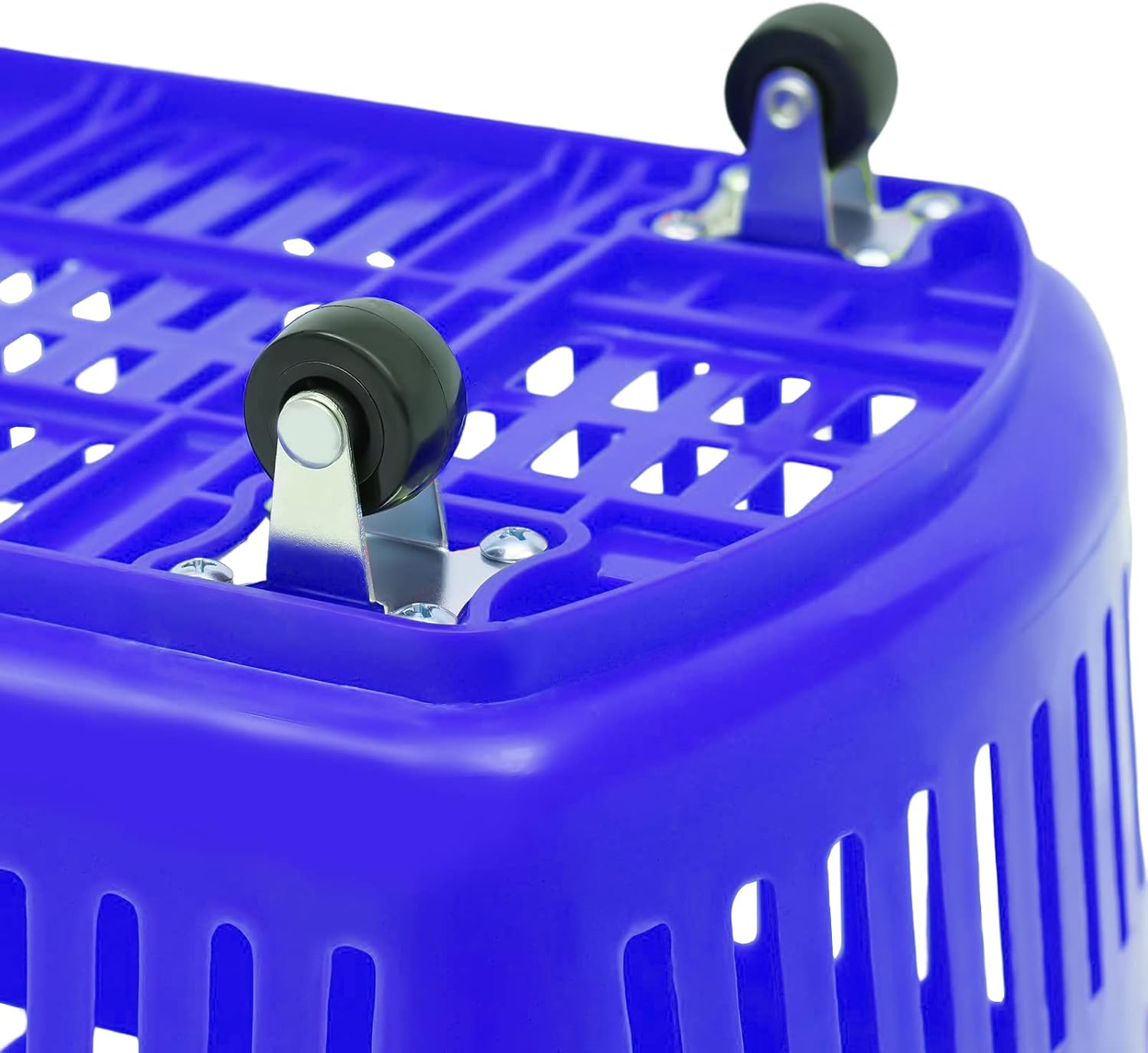 35L Shopping Basket Set of 6 Plastic Rolling Shopping Basket with Handles Portable Shopping Cart Set for Retail Store