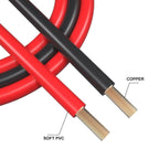 Dual-Ended Alligator Clip Electrical Test Leads 1000V 15A 3.5ft Jumper Wire
