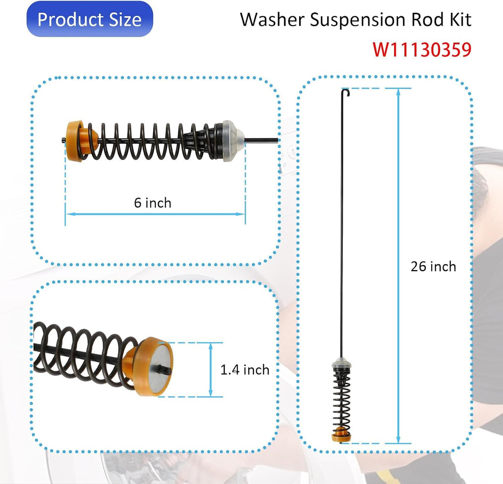 MVWB765FW3 MVWB765FW2 MVWB765FC3 Washer Suspension Rod Kit Fit for May-tag