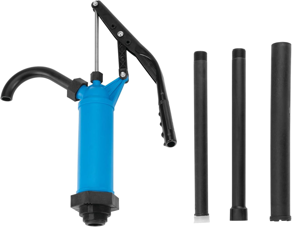 Performance Tool W54268 Blue General Purpose Lever Action Barrel Drum Pump - Fits 5 to 55 Gallon Drums