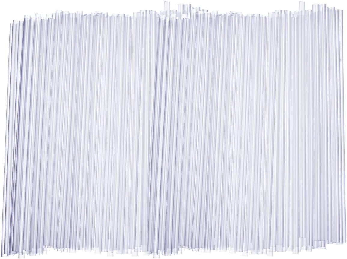 [500 Count ] 7.75"High Clear Straws, Disposable Plastic Drinking Straws