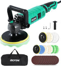 Buffer Polisher, 1600W 7 Inch/6 Inch Pure Copper Motor Car Buffers and Polishers Kit, 7 Variable Speeds 1000-3500 RPM