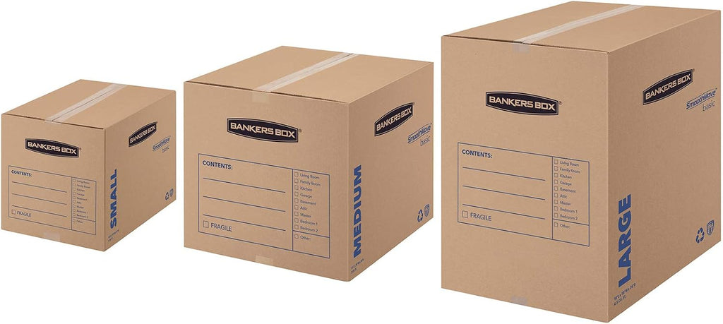 Small Moving Box 15 Pack, Pre-Printed for Labeling, 16.5-in x 12.25-in x 12.675-in (7713802)