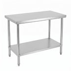 48x24 in Stainless Steel Work Table, Heavy Duty Prep Table with Undershelf