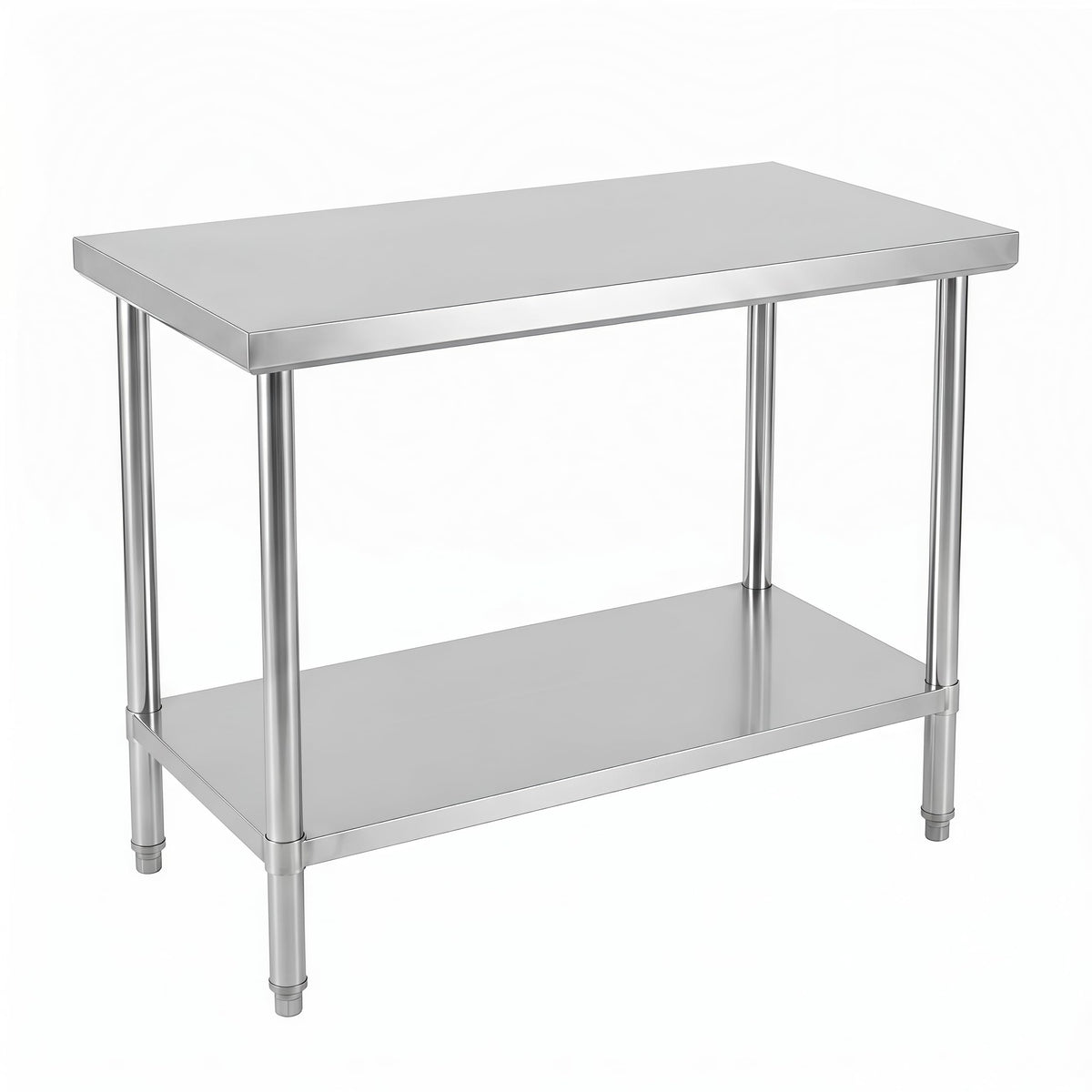 48x24 in Stainless Steel Work Table, Heavy Duty Prep Table with Undershelf