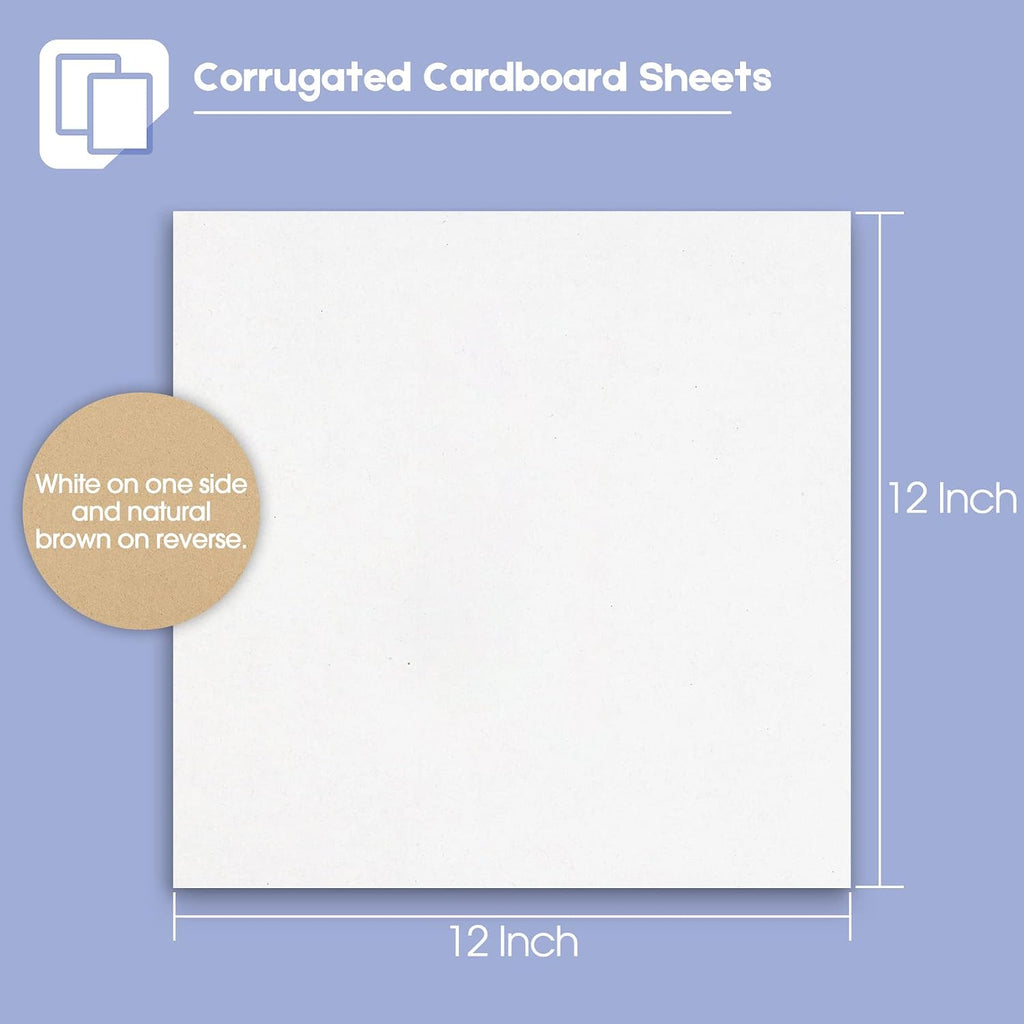 10 Pack 12x12 Corrugated Cardboard Sheets