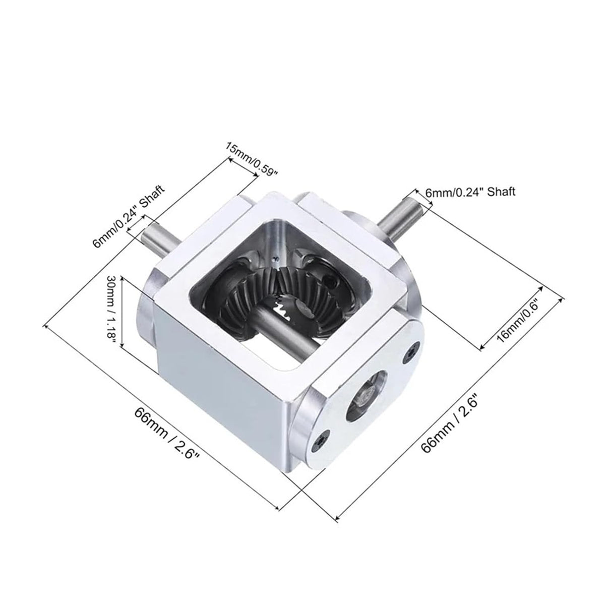 Right Angle Gear Box Single Output Shaft