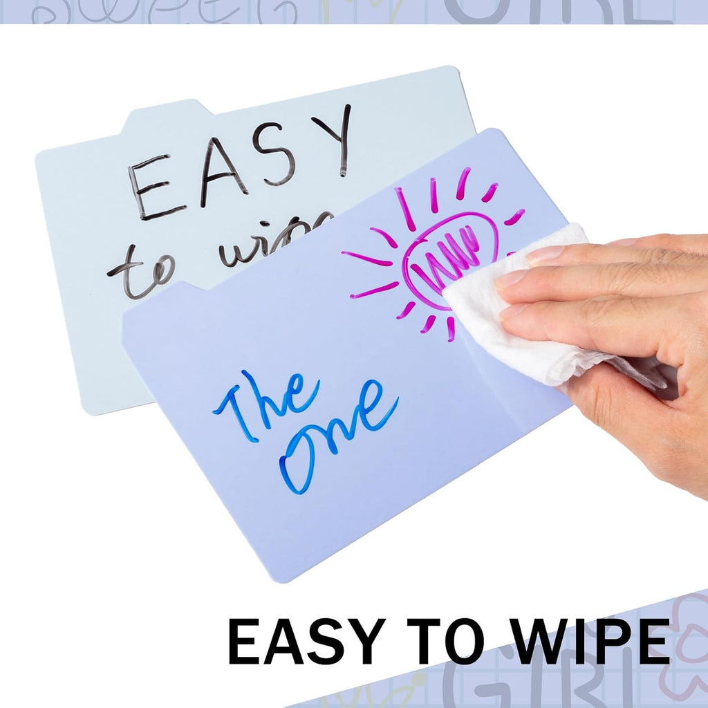 104 Pcs Index Card Guide Set Include 100 Pcs 4 x 6 Inch Index Card Dividers 5 Colors Dry Erase Index Cards 4 Pcs Self