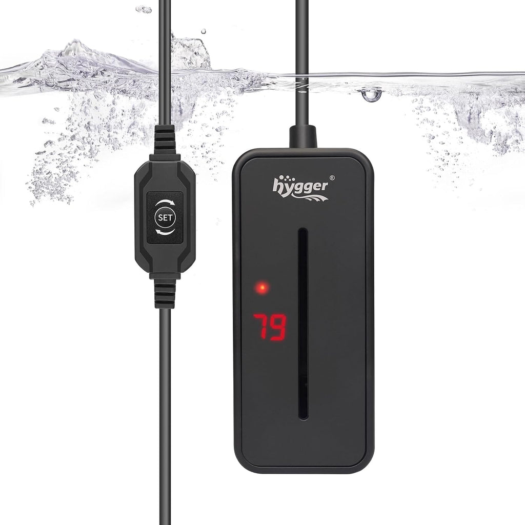 Small Submersible Aquarium Heater 100W Mini Betta Fish Tank Heater with LED Display Adjustable Temperature for 10-20