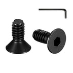 100 Pcs #8-32 x 3/8" Flat Head Socket Cap Machine Screws,Grade 10.9 Alloy Steel Countersunk Bolts,Fully Threaded Allen Hex Drive, Black Oxide Finish