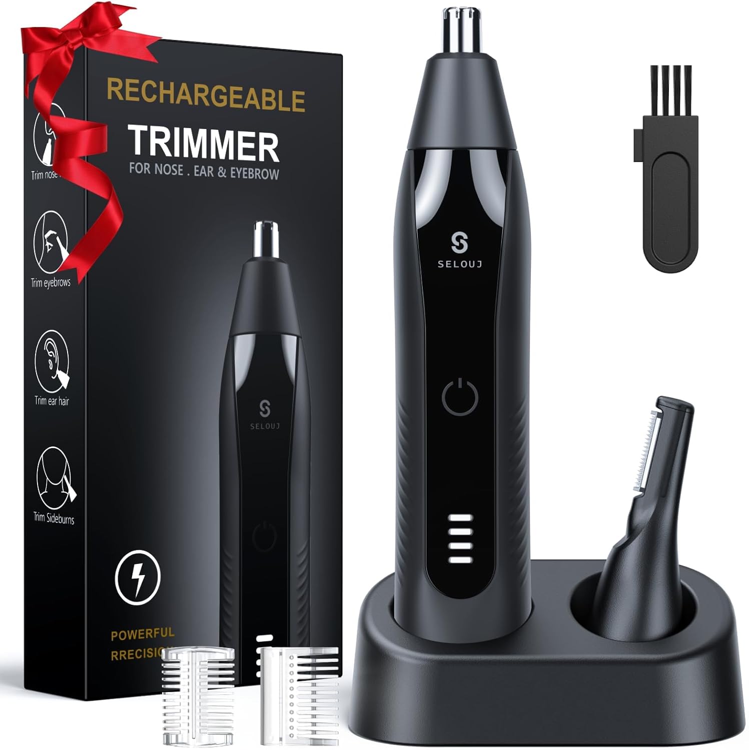 Ear and Nose Hair Trimmer for Men, 2026 Professional Painless USB Rechargeable Eyebrow & Facial Electric Hair Trimmer