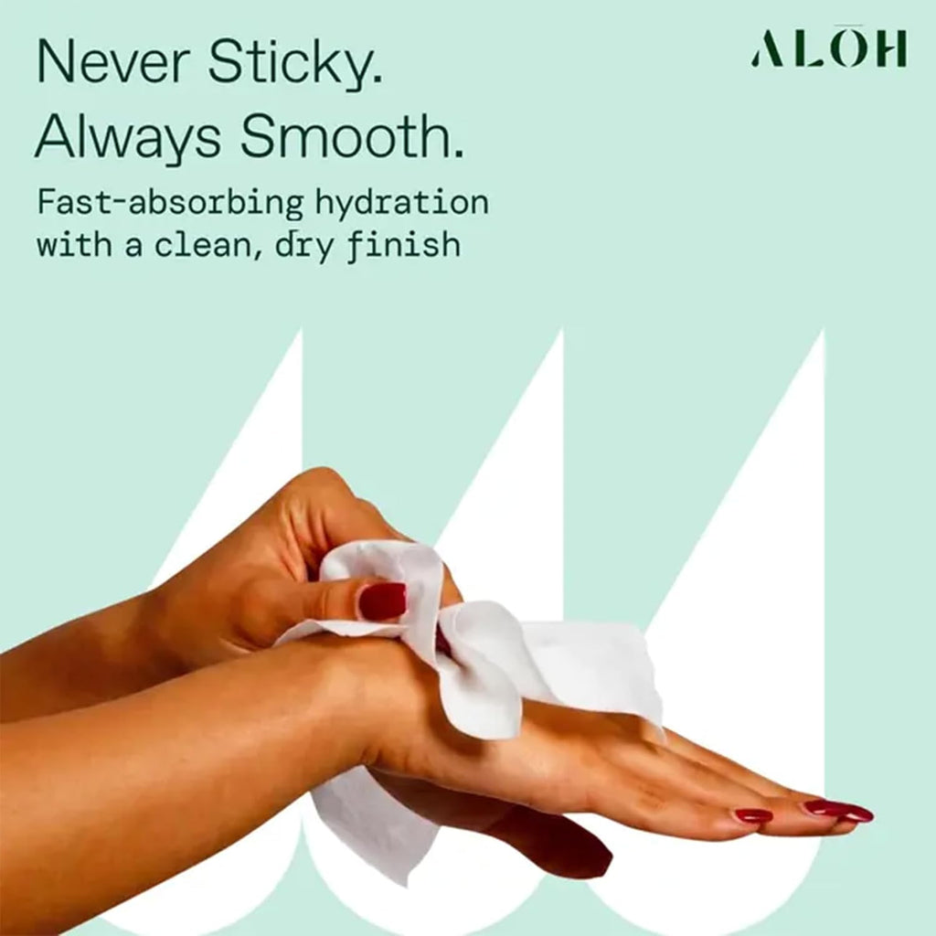 ALŌH Peppermint Eucalyptus + Aloe Hand Sanitizer Wipes, Travel Size | Clean Hands, Clear Mind, On The Go for Kids and
