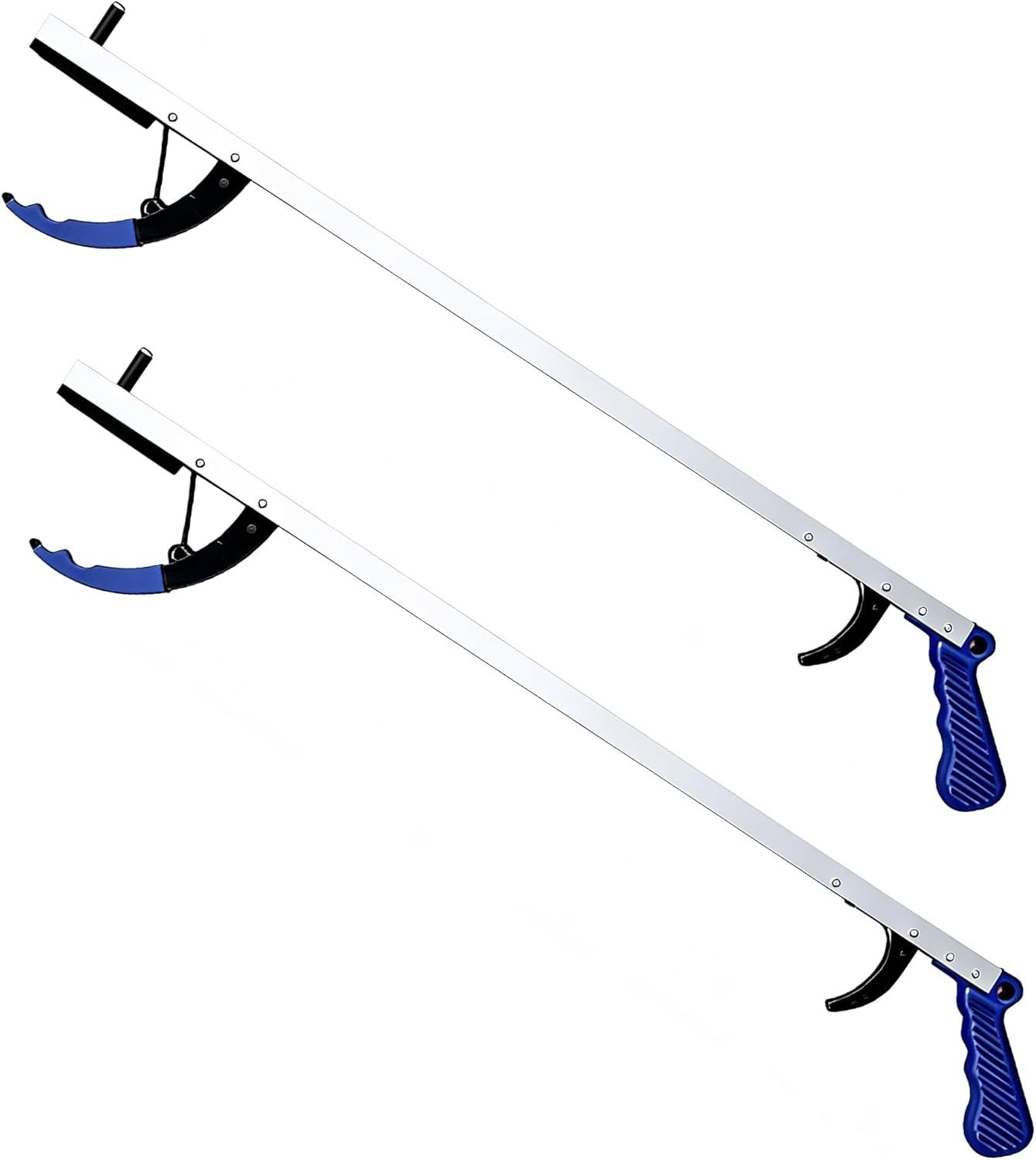Blue Jay 32" Reacher Grabber Tool for Seniors, 2 Pack - Sturdy Non-Folding Pick Up Stick with Magnetic Tip