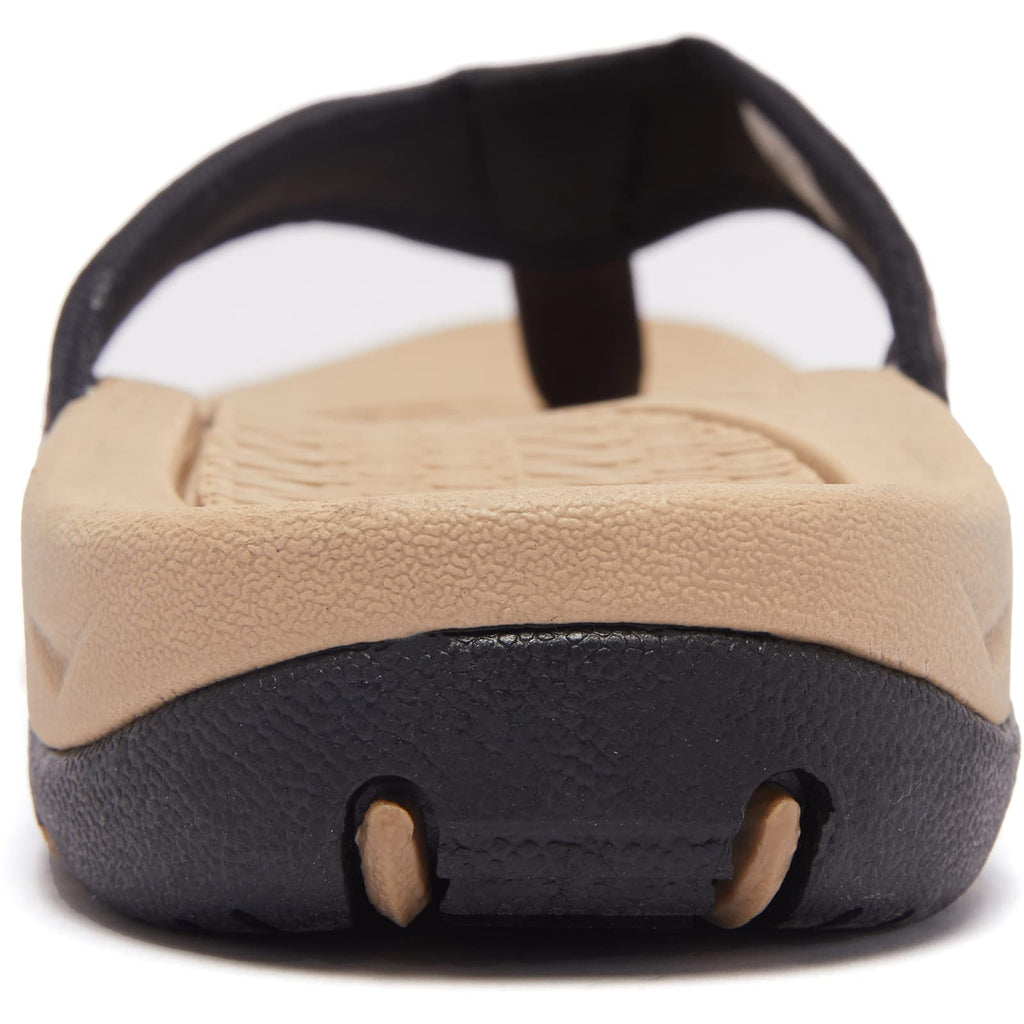 Mens Thong Sandals Indoor and Outdoor Beach Flip Flop Brown/Khaki, 9 Men